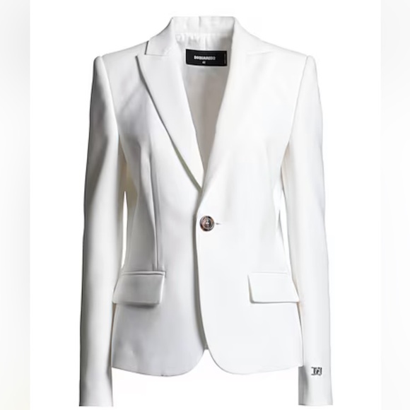 DSQUARED2 White Two Button Blazer